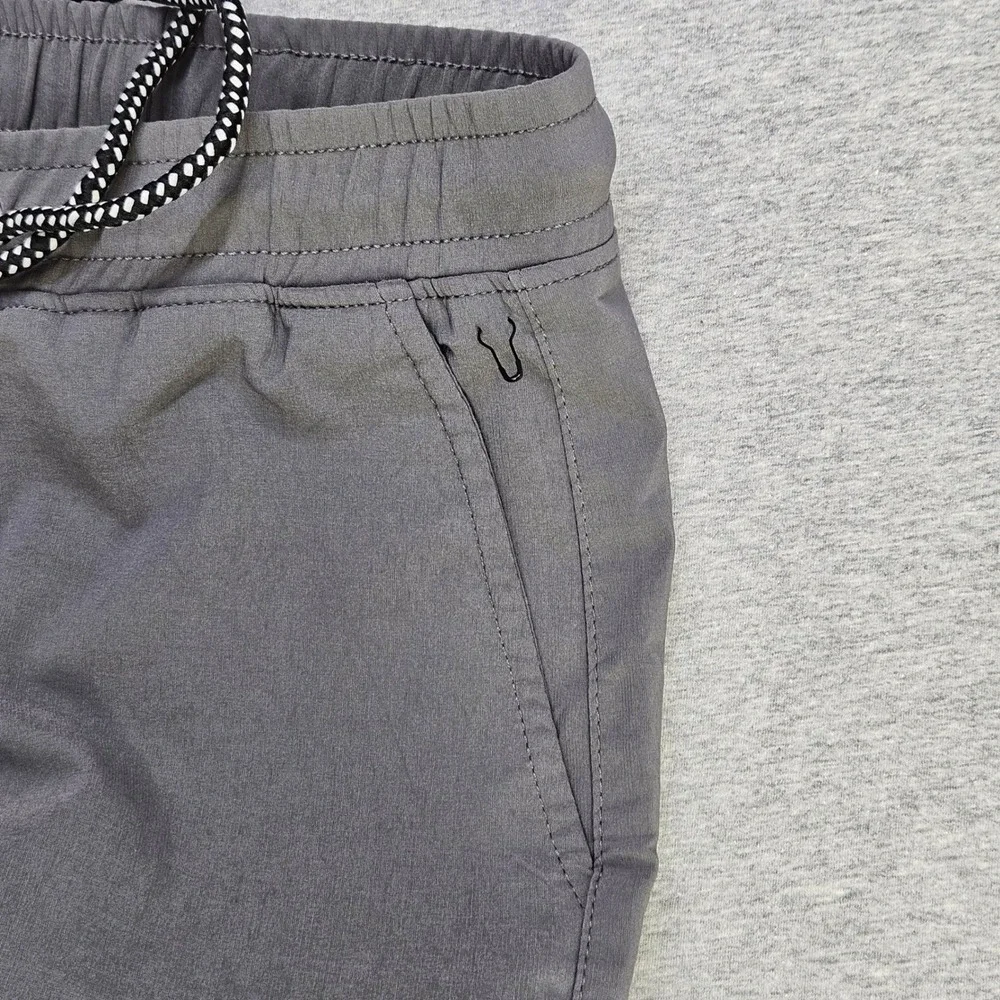 Rock Mens Grey Graphic Cargo Joggers Streetwear Multi Pocket Pants Size M Gym